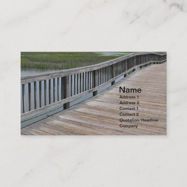 large outdoor wooden dock or pier business card (Front)