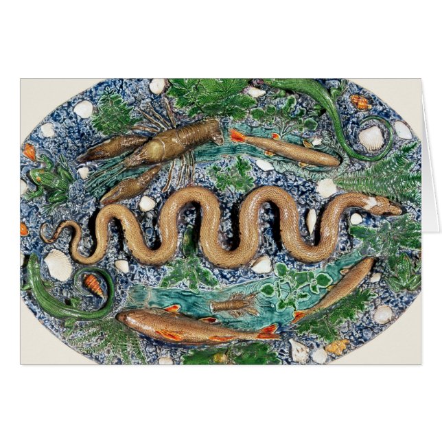 Large oval dish moulded in relief (Front Horizontal)