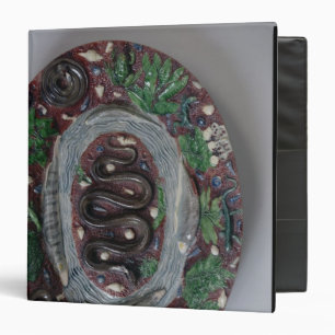 Large oval dish moulded in relief binder