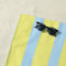 large pale blue yellow stripes monogrammed