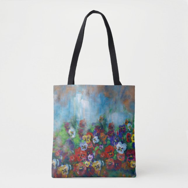 Large Pansy tote bag (Front)