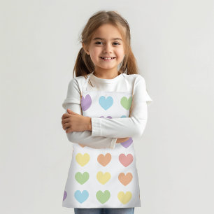 Large Pastel Hearts Apron