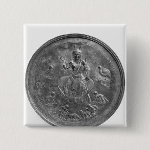Large patera depicting a goddess 2 inch square button