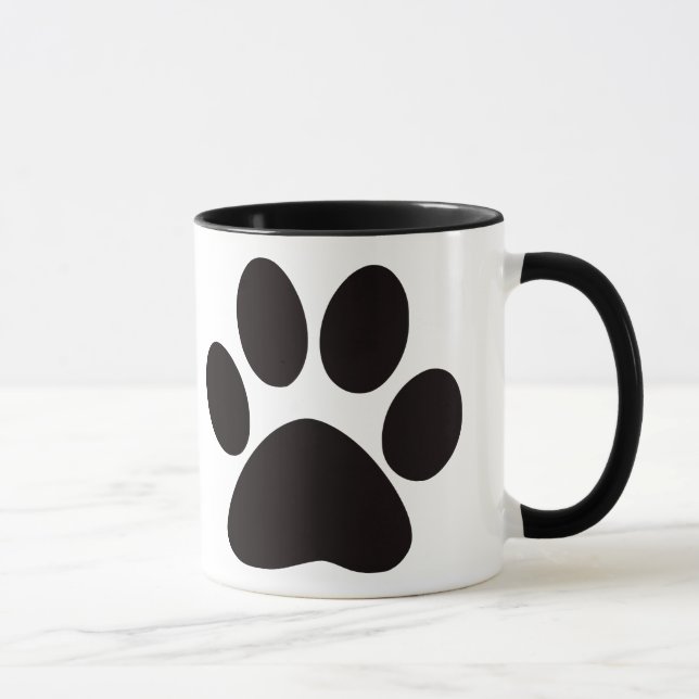 Large Paw Print Coffee Mug (Right)