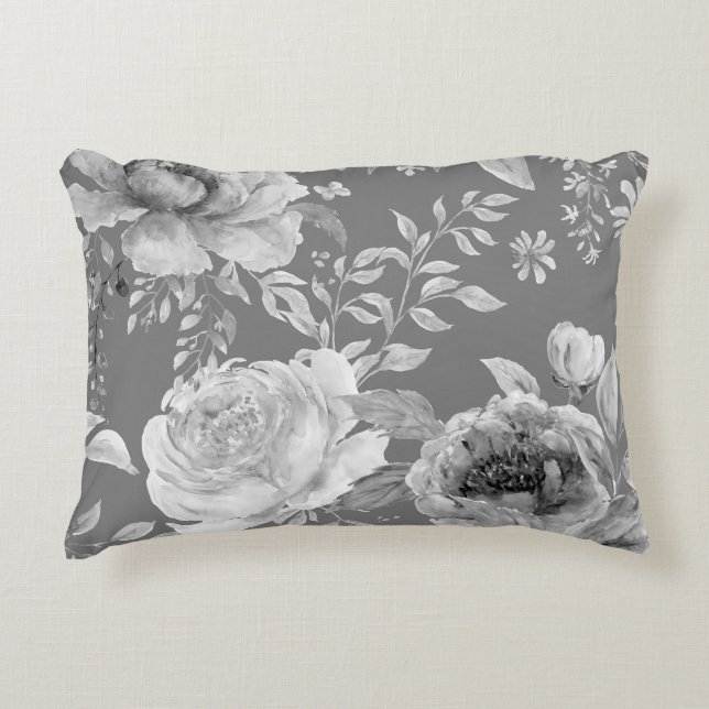 Large Peony  Accent Pillow (Front)