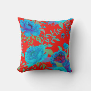 Large Peony Throw Pillow