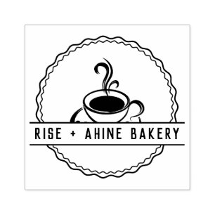 Large Personalized Coffe Logo Custom Rubber Rubber Stamp