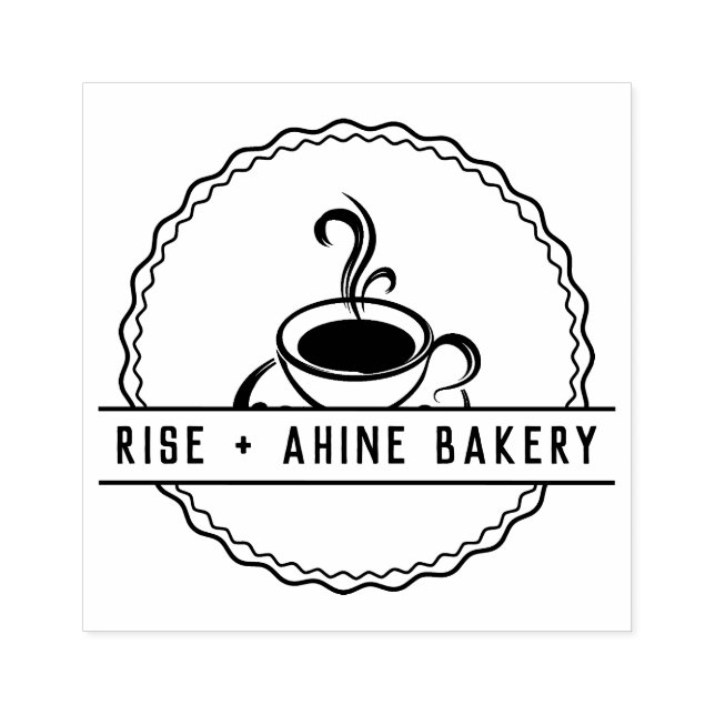 Large Personalized  Coffe Logo Custom Rubber Rubber Stamp (Imprint)