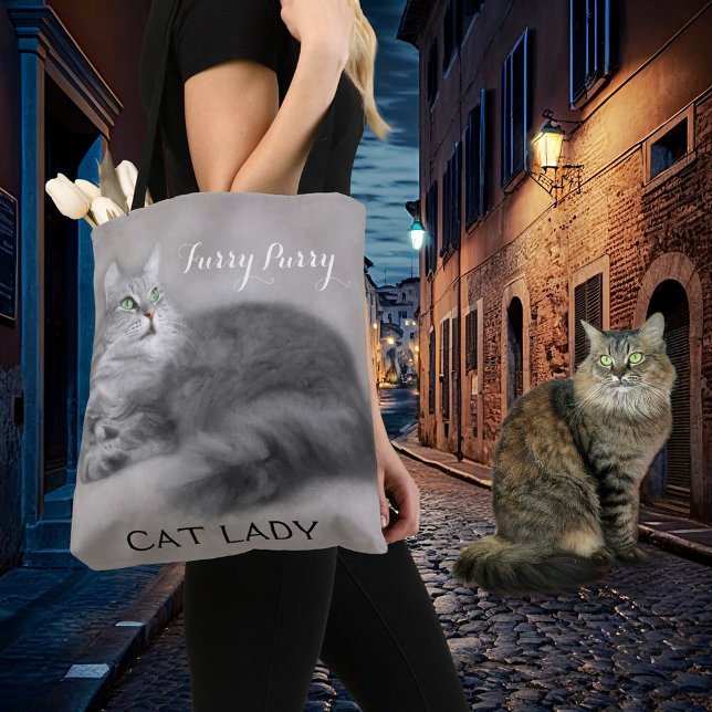 Large Personalized Crazy Cat Lady Tote Bag (Creator Uploaded)