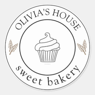 Large Personalized Homemade Logo Custom Classic Ro Round Sticker