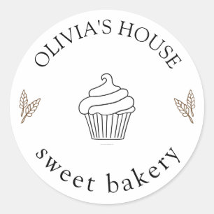 Large Personalized Homemade Logo Custom Classic Round Sticker