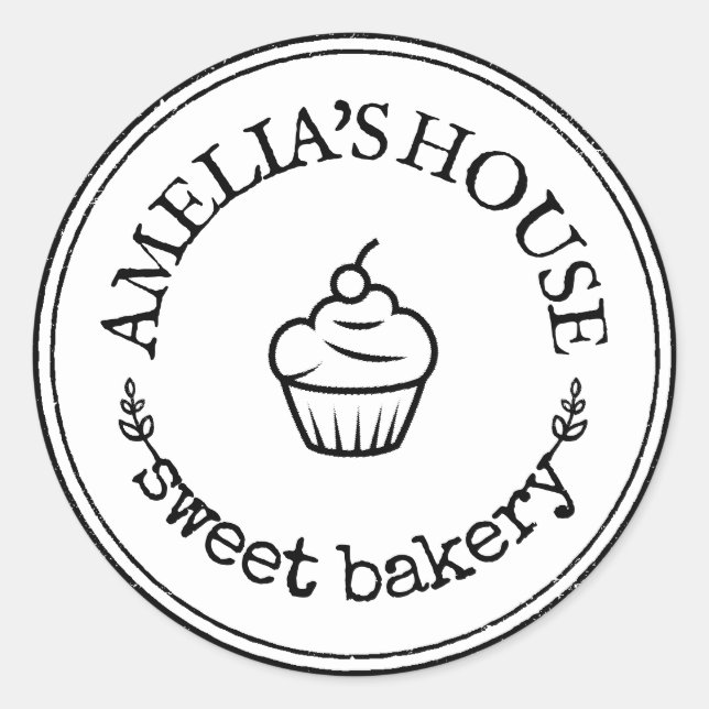 Large Personalized Homemade Logo Custom Classic Round Sticker (Front)