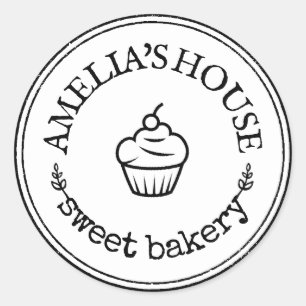 Large Personalized Homemade Logo Custom Classic Round Sticker