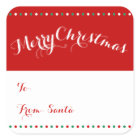 Large Personalized White Red Christmas Gift Tags
