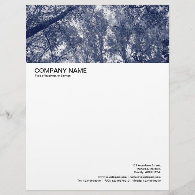Large Picture Header - Blue Autumn Letterhead (Front)