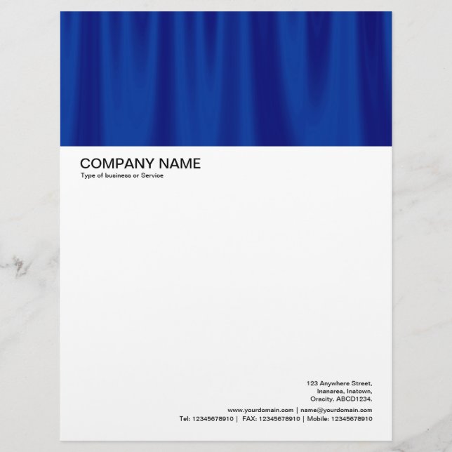 Large Picture Header - Blue Curtain Letterhead (Front)