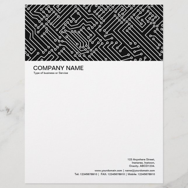 Large Picture Header - Circuitry on Black Letterhead (Front)
