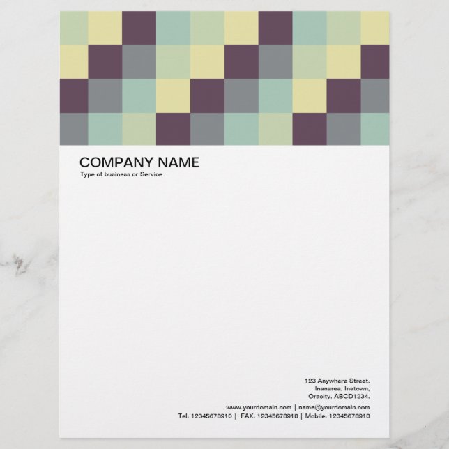 Large Picture Header - Colour Squares 011 Letterhead (Front)