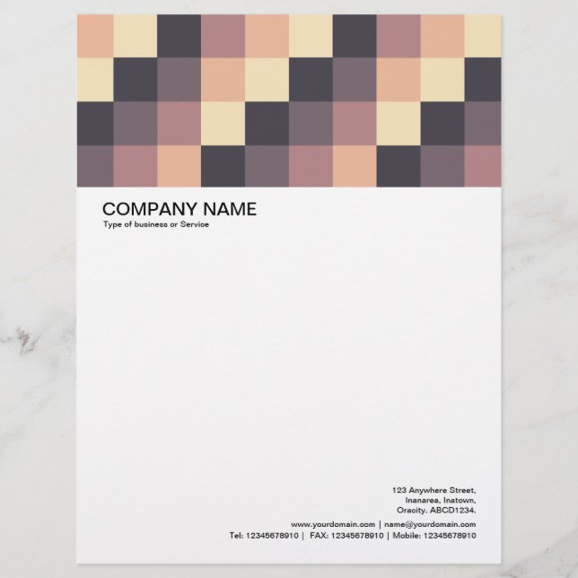 Large Picture Header - Colour Squares 012 Letterhead (Front)