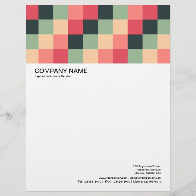 Large Picture Header - Colour Squares 015 Letterhead (Front)
