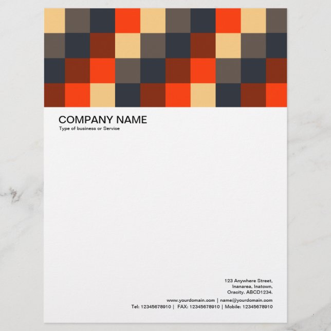Large Picture Header - Colour Squares 02 Letterhead (Front)