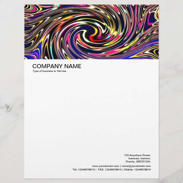 Large Picture Header - Colour Swirl Letterhead (Front)
