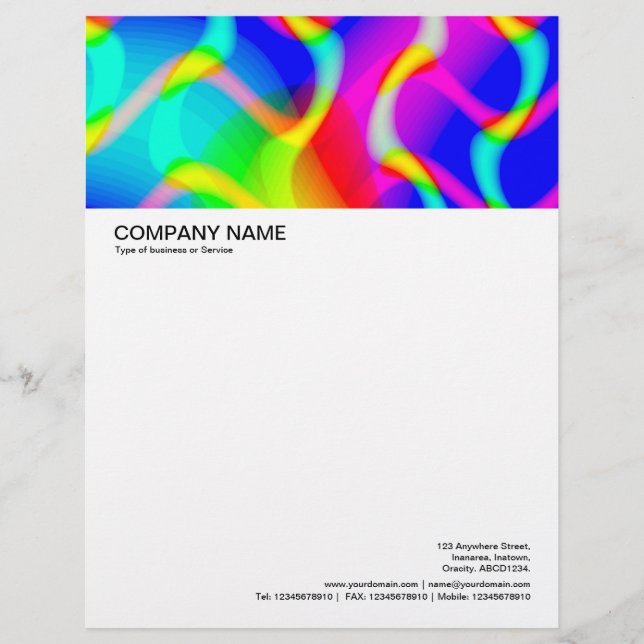 Large Picture Header - Colourful Abstract 02 Letterhead (Front)