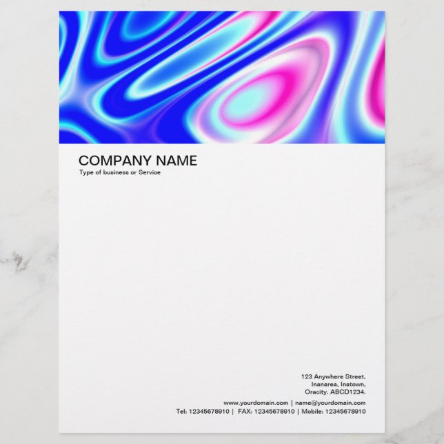 Large Picture Header - Colourful Abstract 04 Letterhead (Front)