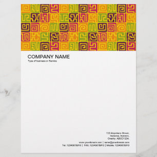 Large Picture Header - Kuba Pattern Colours Letterhead