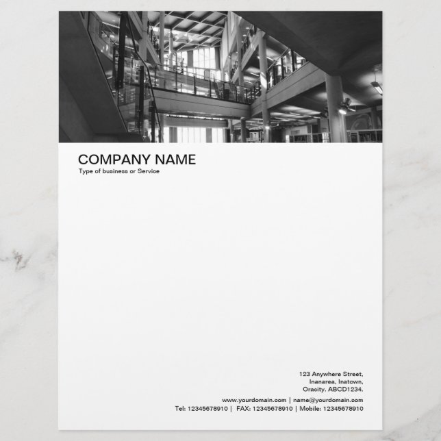 Large Picture Header - Modern Interior Letterhead (Front)