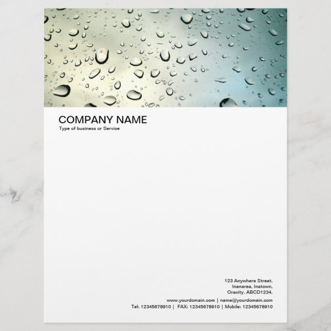 Large Picture Header - Rain on my Window Letterhead (Front)