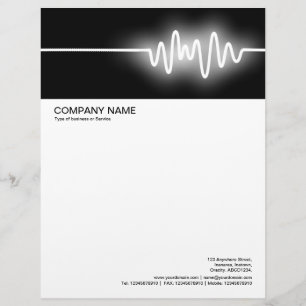 Large Picture Header - Sound Wave - White Letterhead