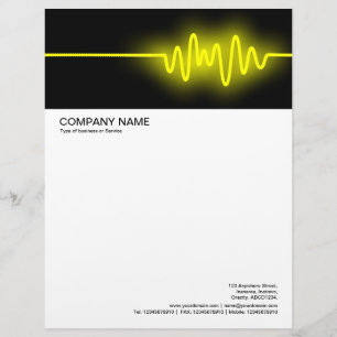 Large Picture Header - Sound Wave - Yellow Letterhead