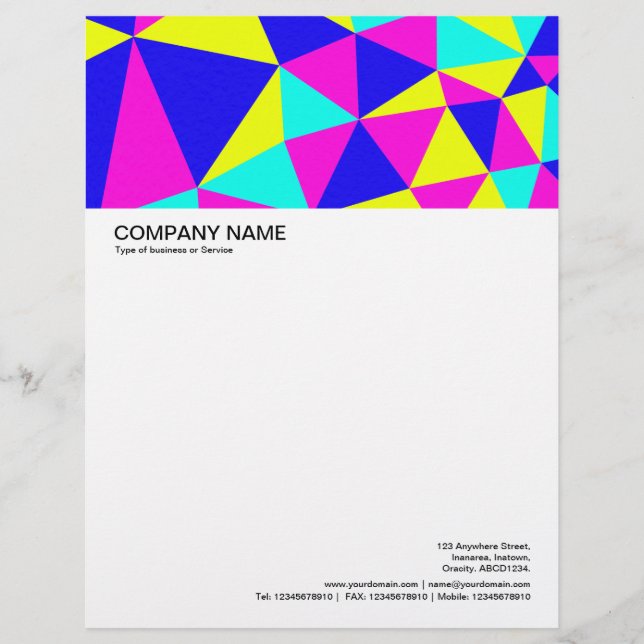 Large Picture Header - Triangles Abstract 03 Letterhead (Front)