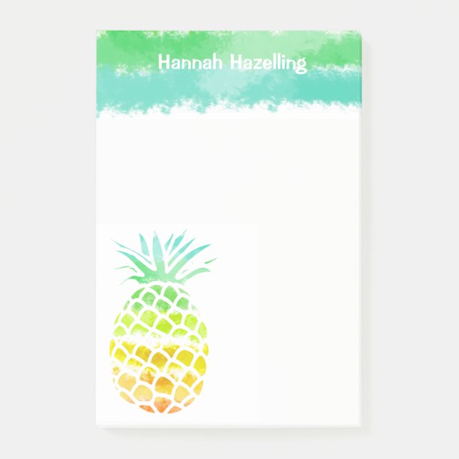 Large Pineapple Personalized Note Pad (Front)