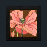 Large Pink Flower with Deep Red Background Gift Box<br><div class="desc">A large pink flower rests on a deep red background in this painting by Nancy Slocum. The flower is vibrant and in full bloom. A stunning gift for a special person in your life!</div>