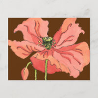 Large Pink Flower with Deep Red Background