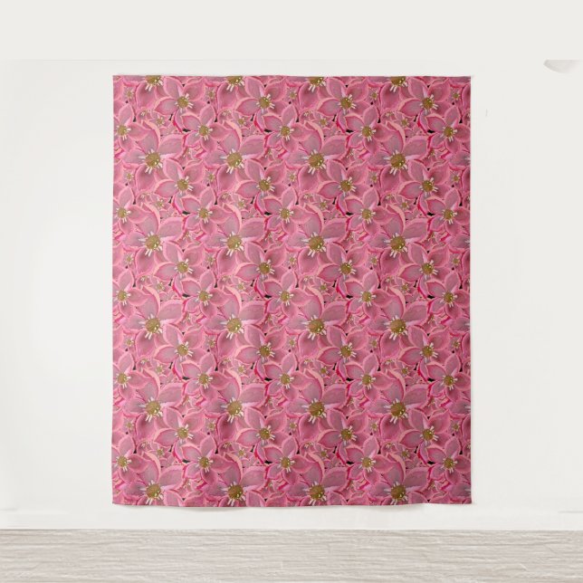 Large pink flowers. tapestry (Front)