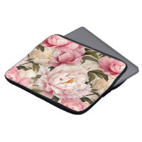 Large Pink White Peony Flowers Her Electronics Bag