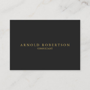 Large Plain Grey Gold Professional Business Card