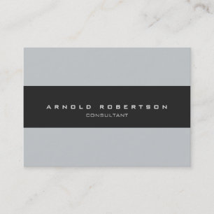Large Plain Grey Professional Business Card