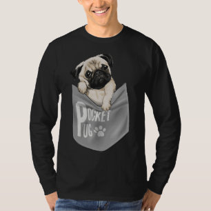 large pocket pug dog cute animal Classic T-Shirt 5
