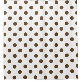 Large Polka Dots - Dark Brown on White