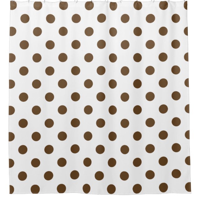 Large Polka Dots - Dark Brown on White (Front)