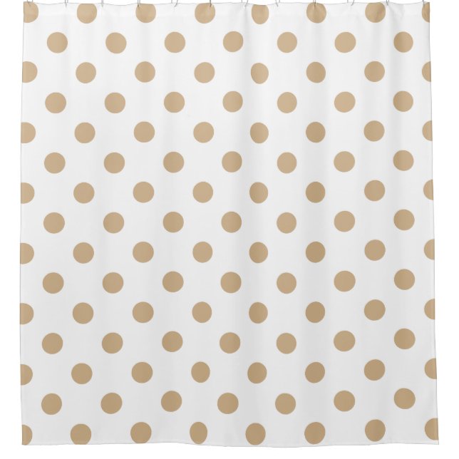 Large Polka Dots - Tan on White (Front)