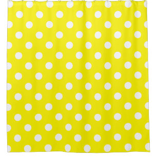 Large Polka Dots - White on Lemon Yellow