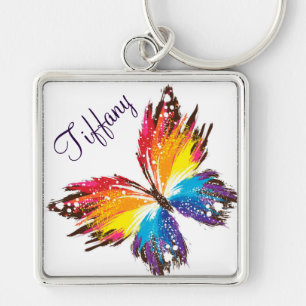 Large Premium Square Keychain/Butterfly Keychain