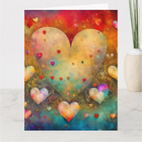Large Pretty Vintage Hearts Valentine's Day