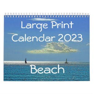 Large Print Calendar 2015 - Beach