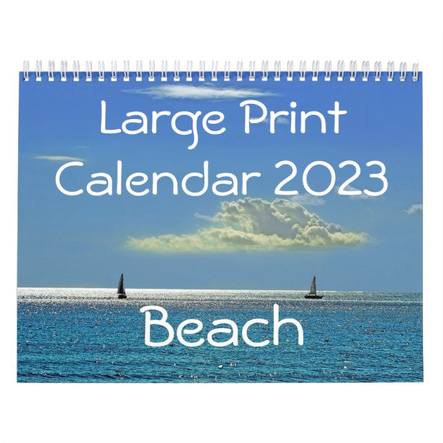 Large Print Calendar 2023 - Beach (Cover)